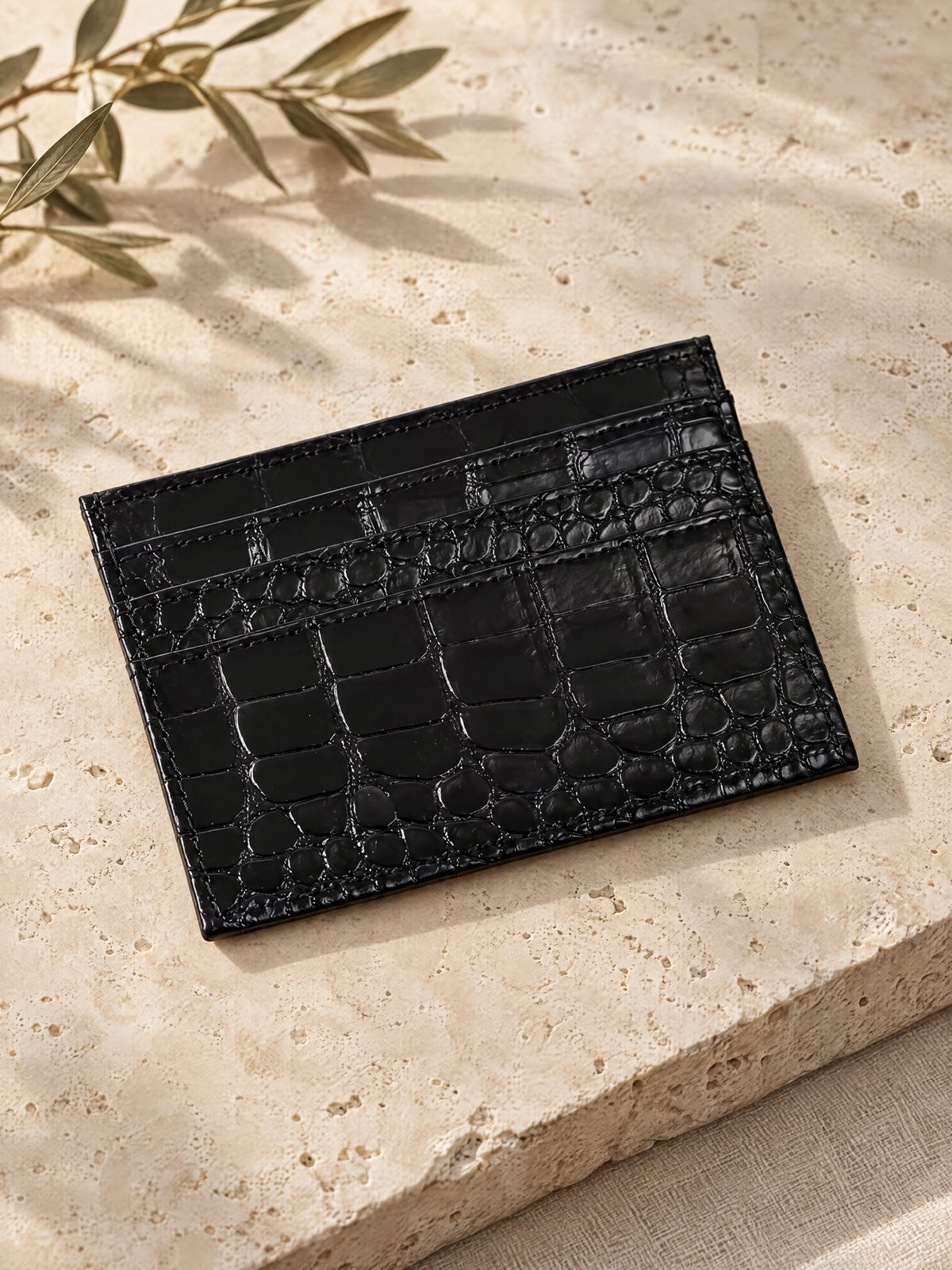 Le Porte-Cartes Astrid · Cuir vegan effet croco