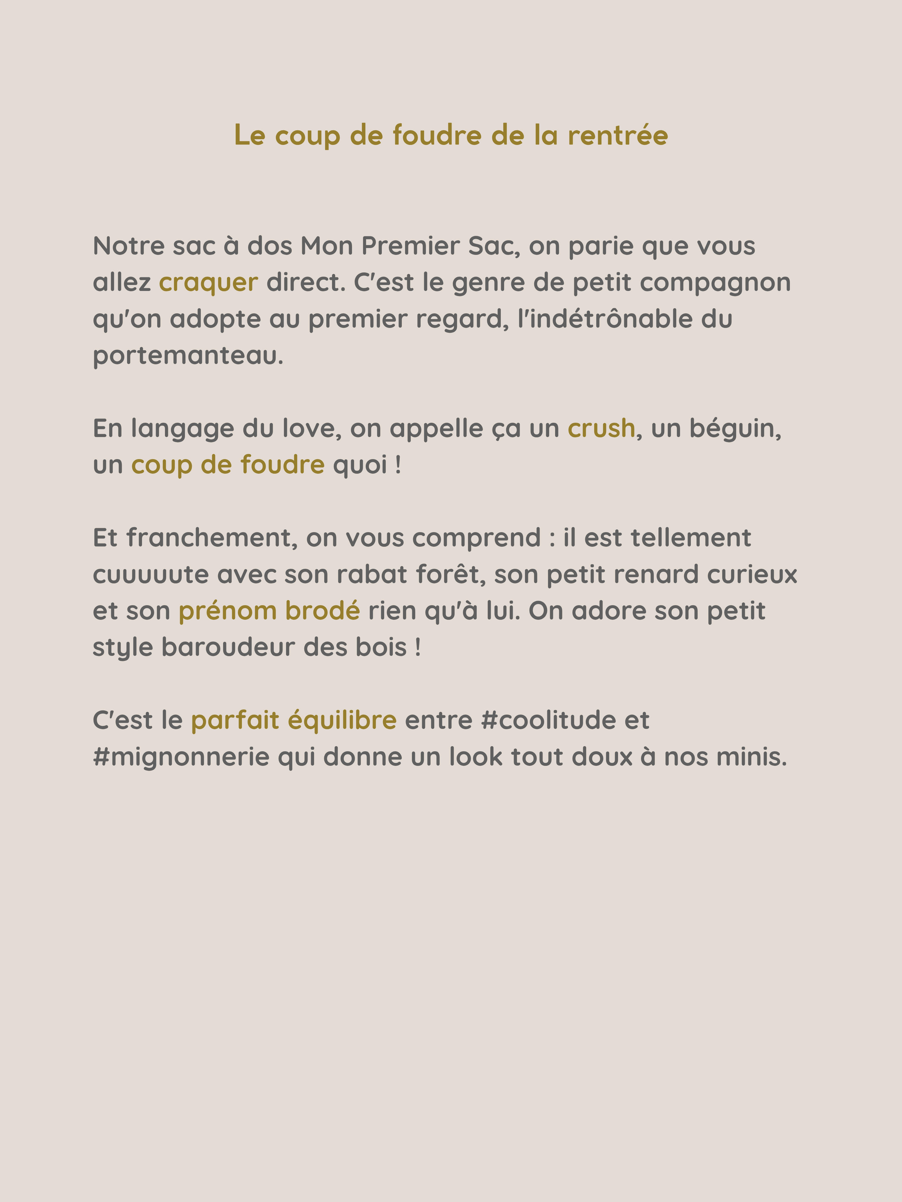 Sac à dos personnalisé bébé, rien qu'à lui – Mon Premier Sac