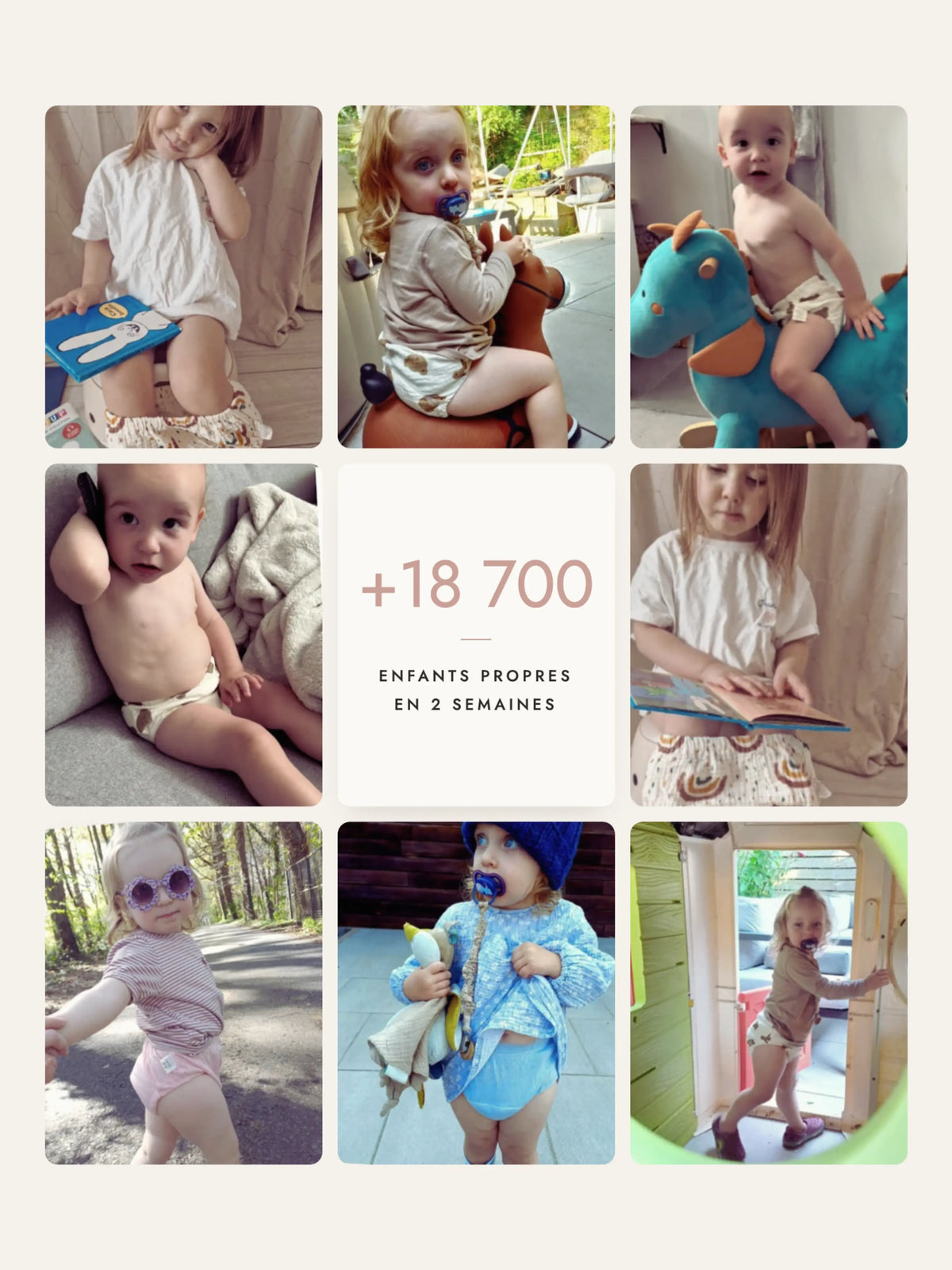 Pack de 4 Culottes d'Apprentissage - Propre en 2-3 Semaines - 100% Coton Réutilisable - Enfilage Facile Dès 18 Mois