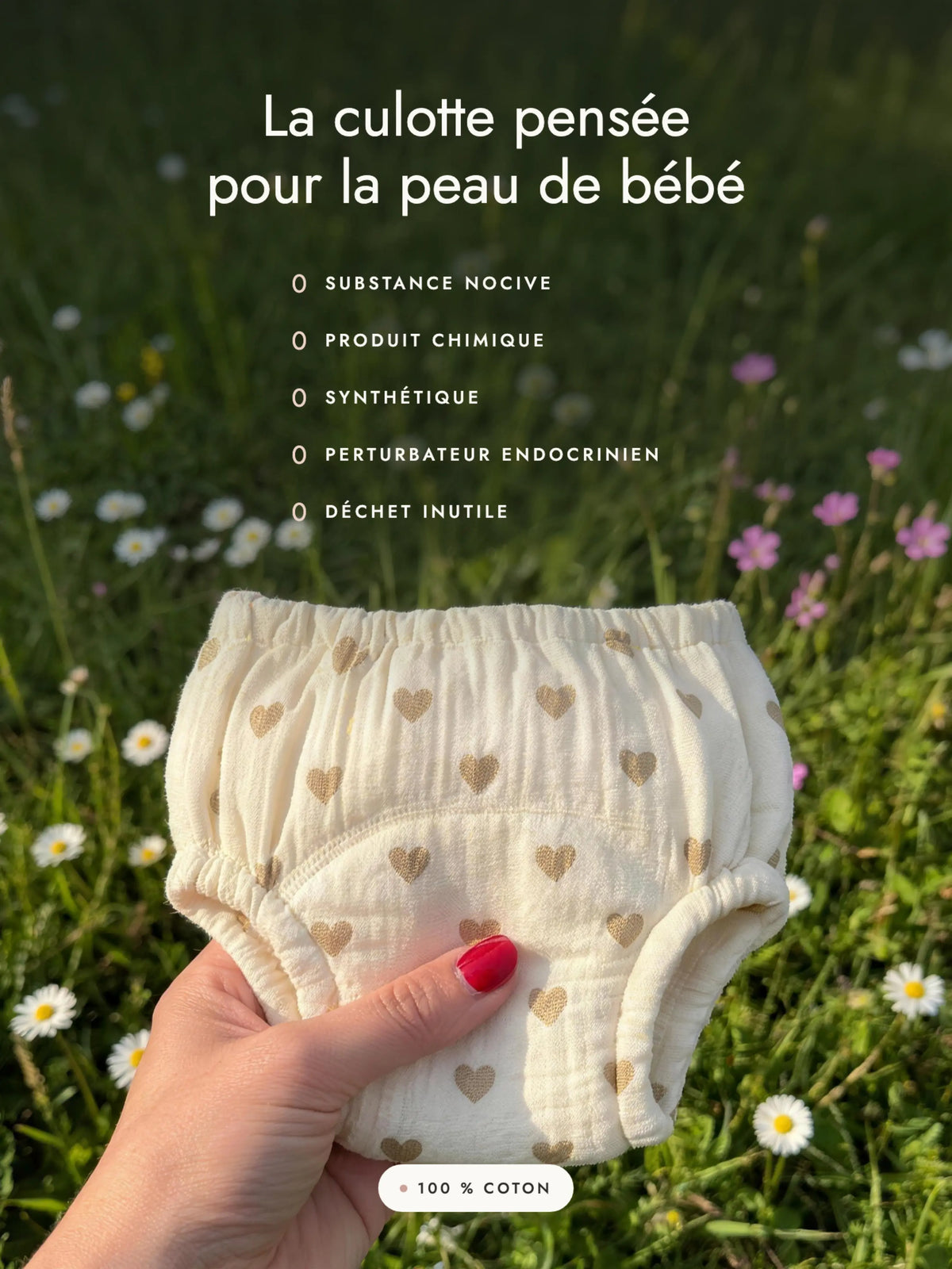 Pack de 4 Culottes d'Apprentissage - Propre en 2-3 Semaines - 100% Coton Réutilisable - Enfilage Facile Dès 18 Mois