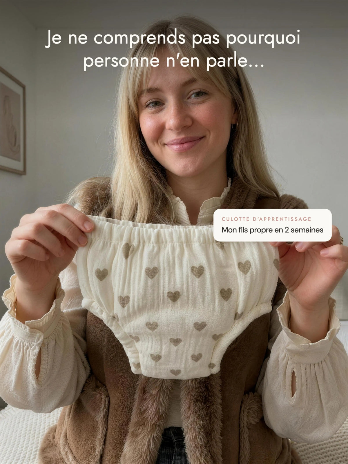 Pack de 4 Culottes d'Apprentissage - Propre en 2-3 Semaines - 100% Coton Réutilisable - Enfilage Facile Dès 18 Mois