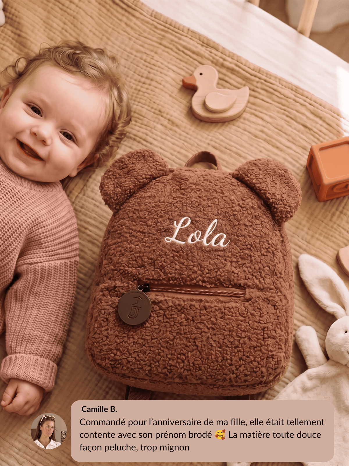 Sac à dos ourson personnalisé bébé, rien qu'à lui – Mon Premier Sac