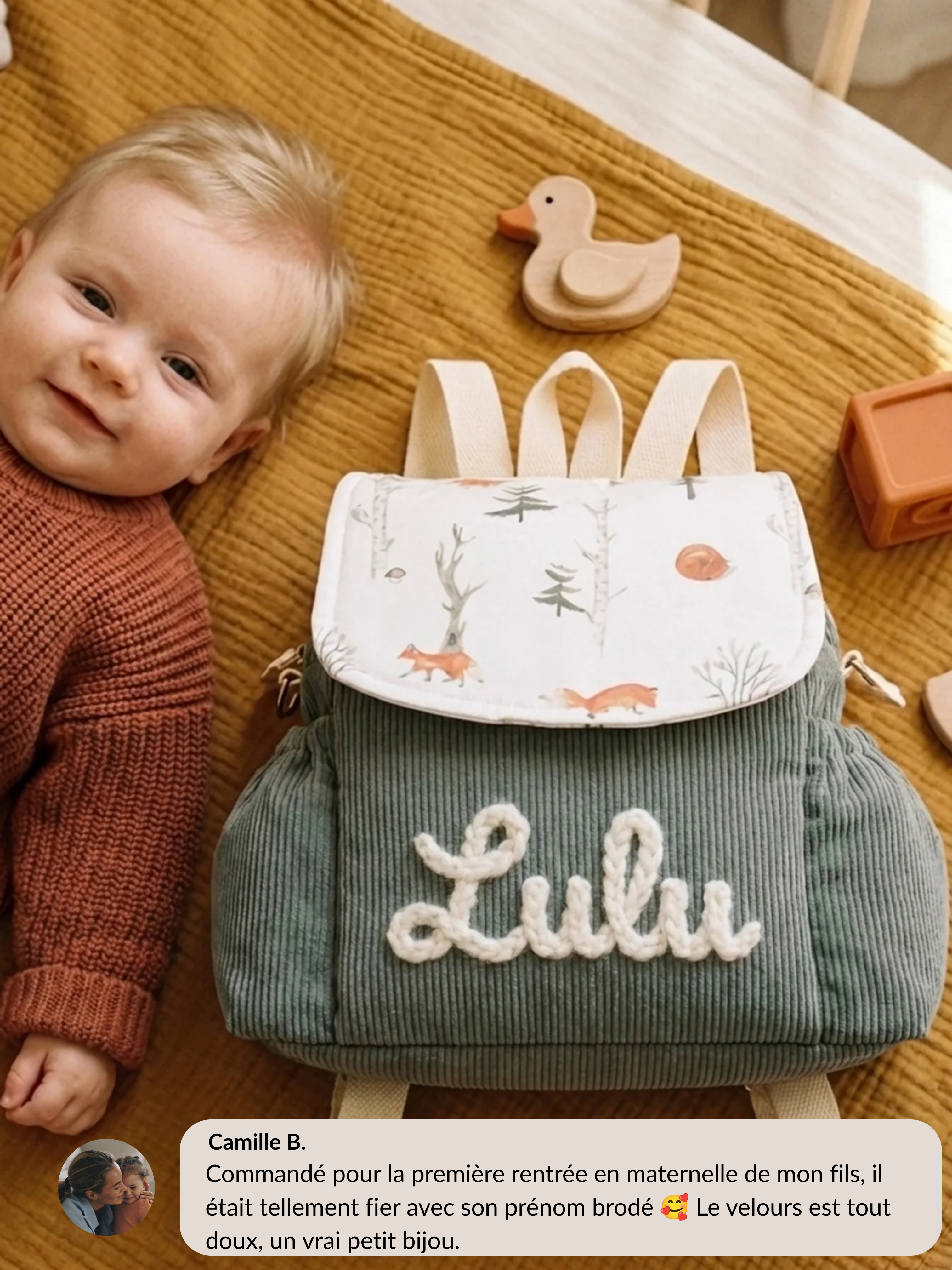Sac à dos personnalisé bébé, rien qu'à lui – Mon Premier Sac