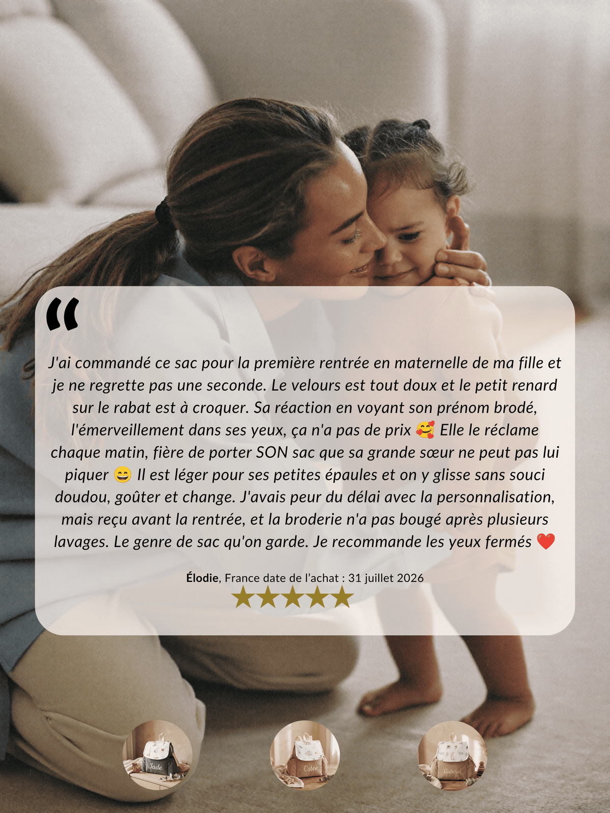 Mon Premier Sac - Sac à dos personnalisé bébé, rien qu'à lui