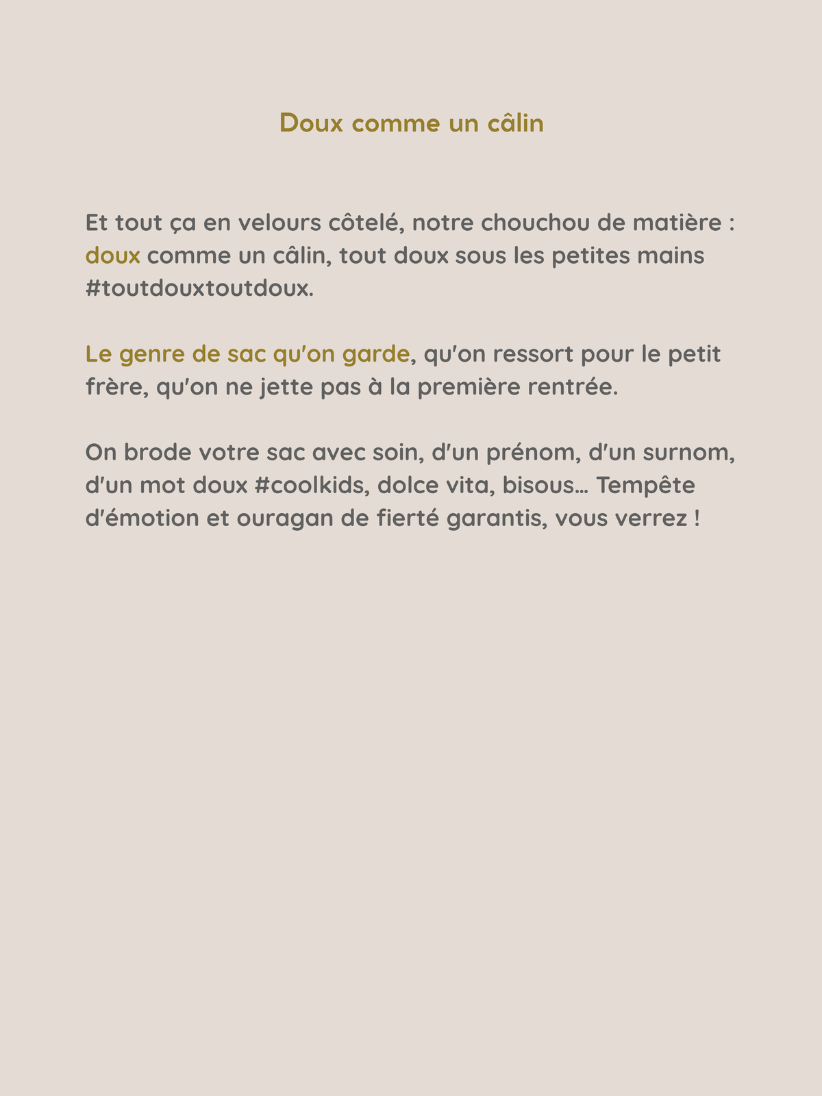 Mon Premier Sac - Sac à dos personnalisé bébé, rien qu'à lui